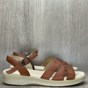 SAS Sandals Womens 8.5M Huarache Quarter Strap Tripad Comfort Leather Brown